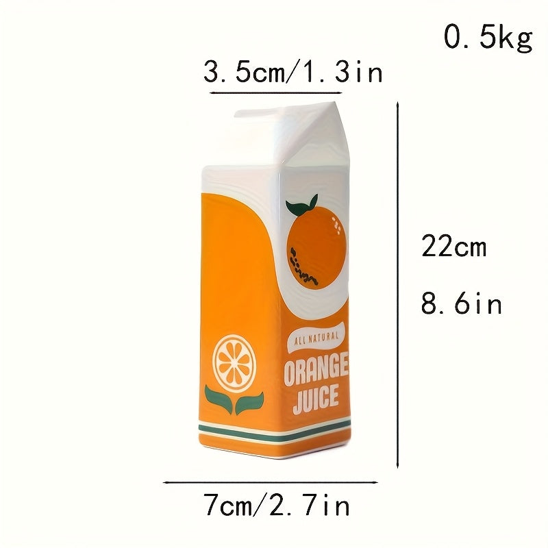 1pc Ceramic Vase Creative Orange Fruit Ceramic Ware, Home Living Room Flower Arrangement, Hydroponic Vase Arrangement
